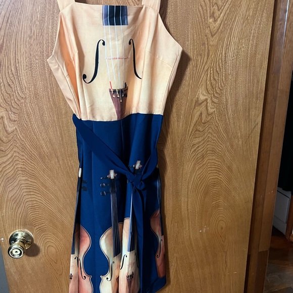 Musical Instrument Print Dress - Picture 4 of 11